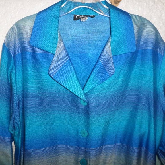 Calise II Ombre Button Front Jacket Size 14 - Picture 2 of 3